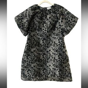 Anniewear vintage style shift dress with pockets size m gingham gray‎ and black